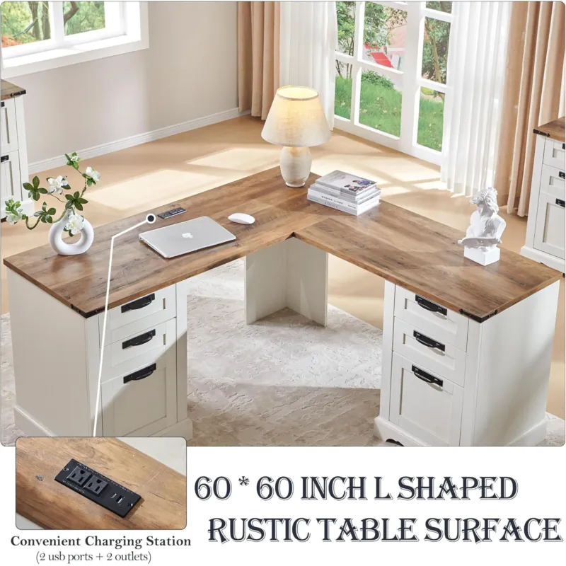 RedLemon 60 inch L Shaped Farm - Home Office L Shaped Desk 리뷰 및 가격