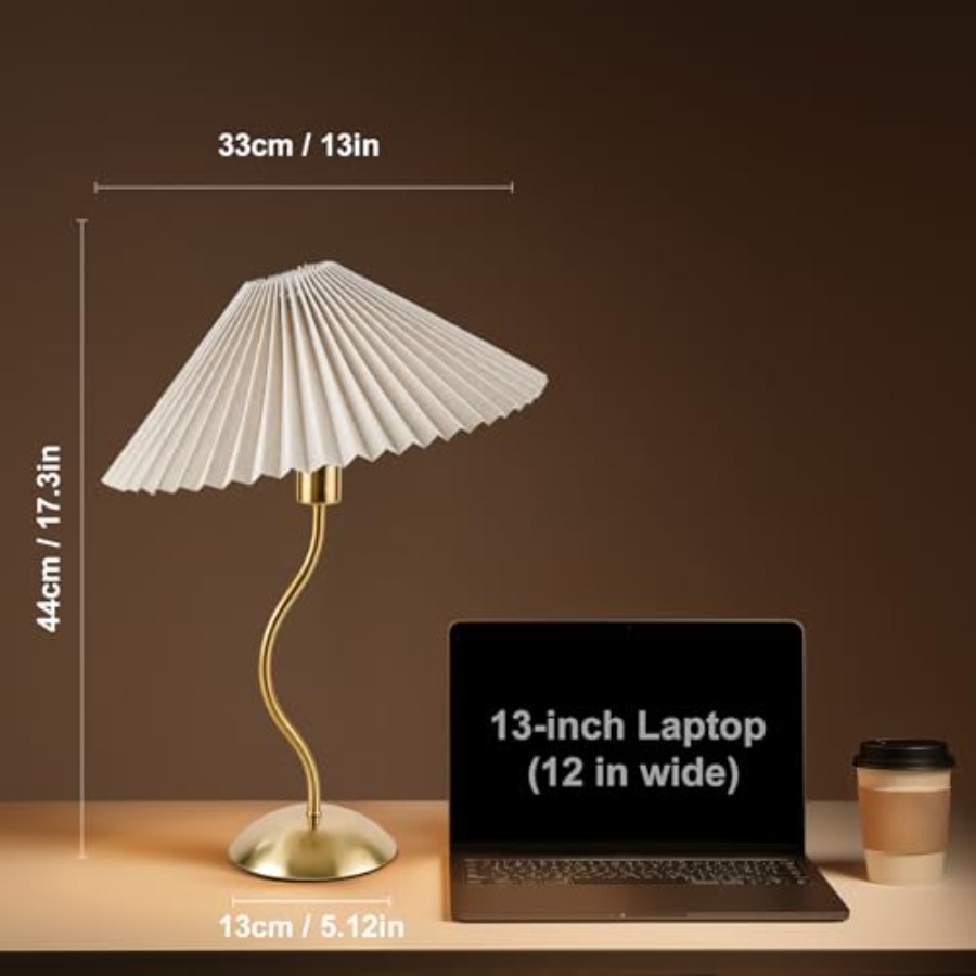 Small Pleated Table Lamp Bedsi - Home Office Decor 리뷰 및 가격