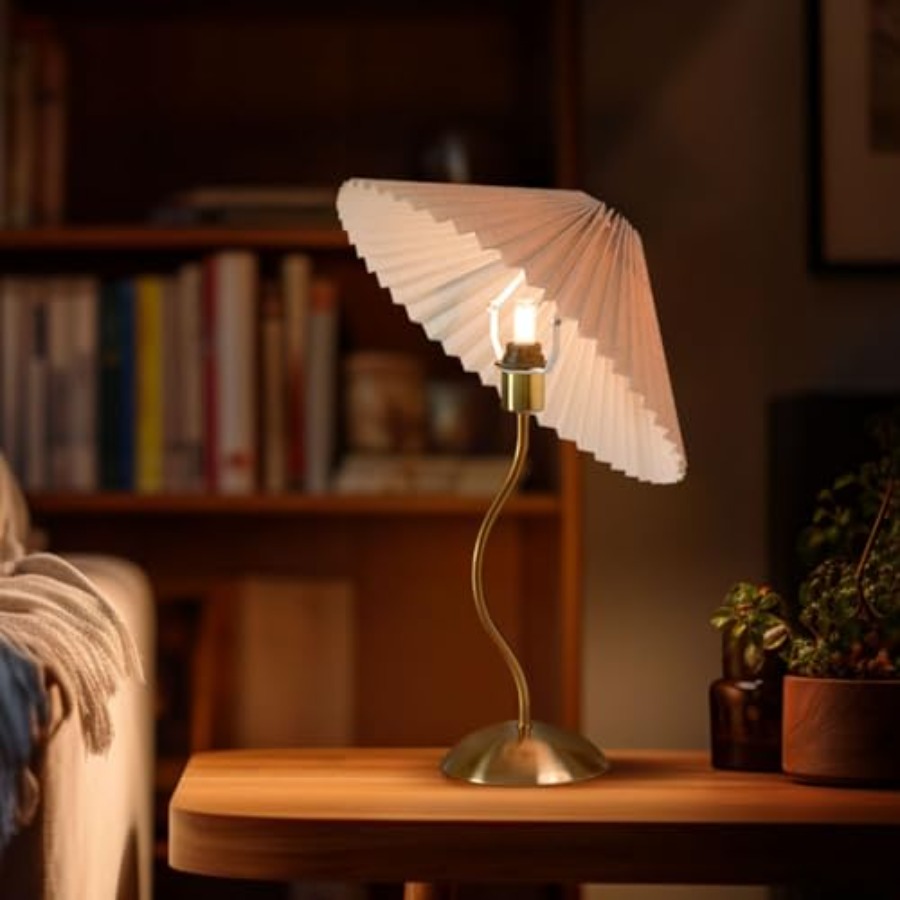 Small Pleated Table Lamp Bedsi - Home Office Decor 리뷰 및 가격
