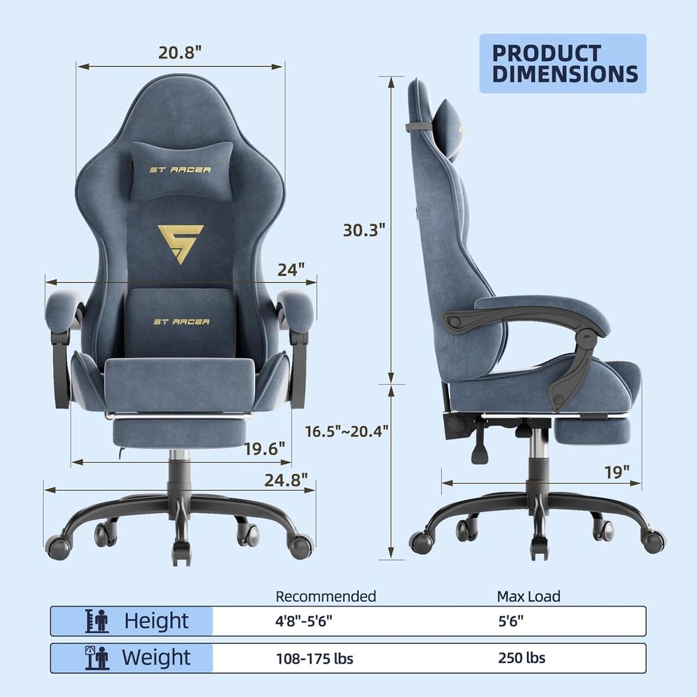 Ergonomic Gaming Chair with Fo - Home Office Ergonomics 리뷰 및 가격