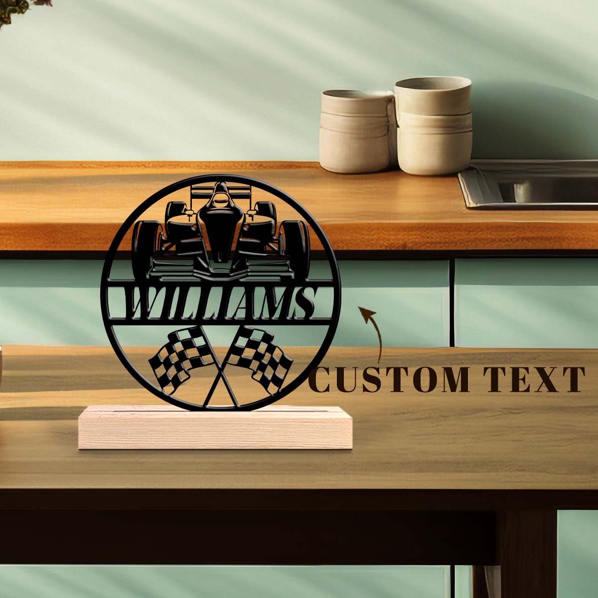 1Pc Csutom Name F1 Race Car Fl - Home Office Decor 리뷰 및 가격