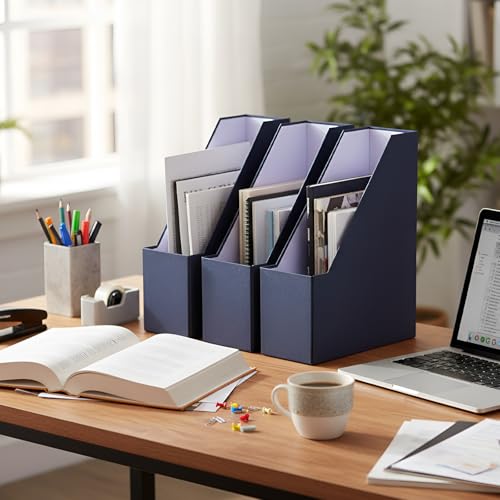 Six Blue Foldable Cardboard Ma - Home Office With Library 리뷰 및 가격