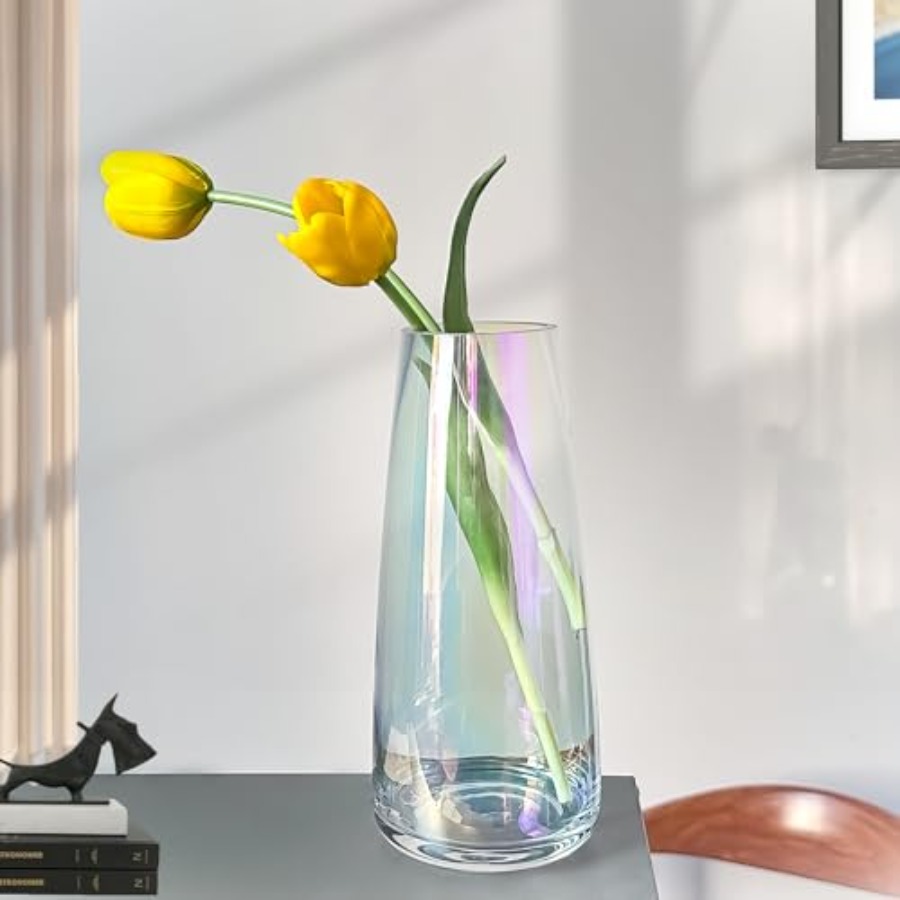 Flower Vase Modern Home Decor  - Home Office With Library 리뷰 및 가격
