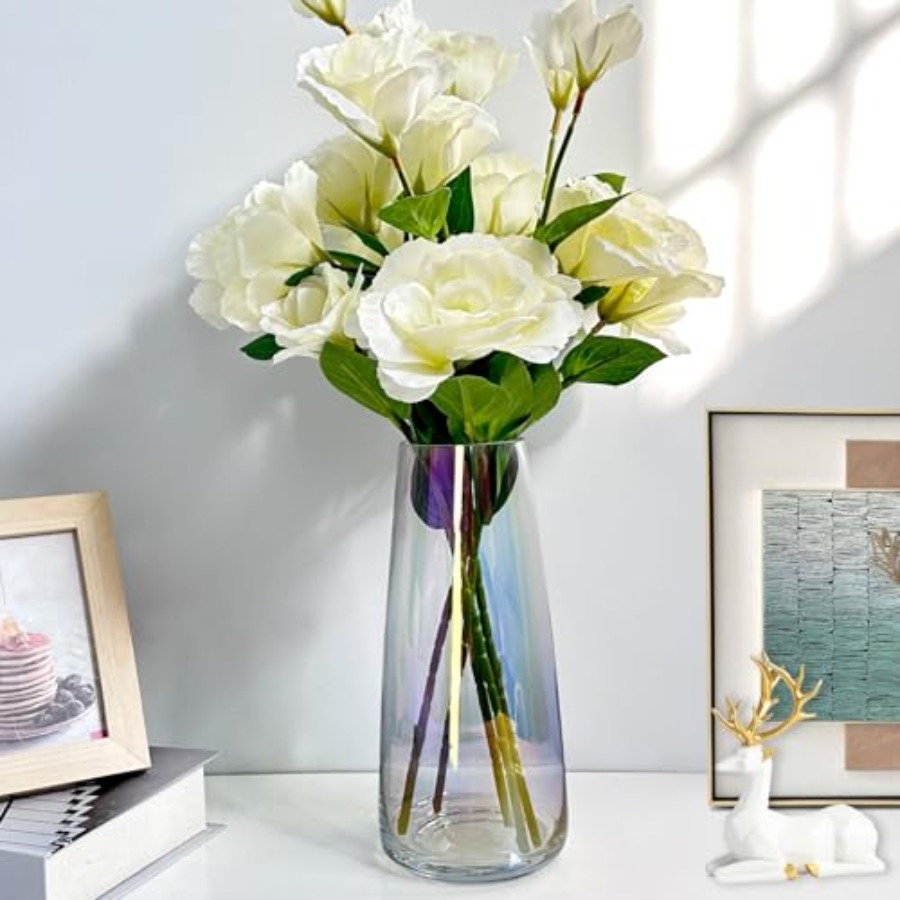 Flower Vase Modern Home Decor  - Home Office With Library 리뷰 및 가격