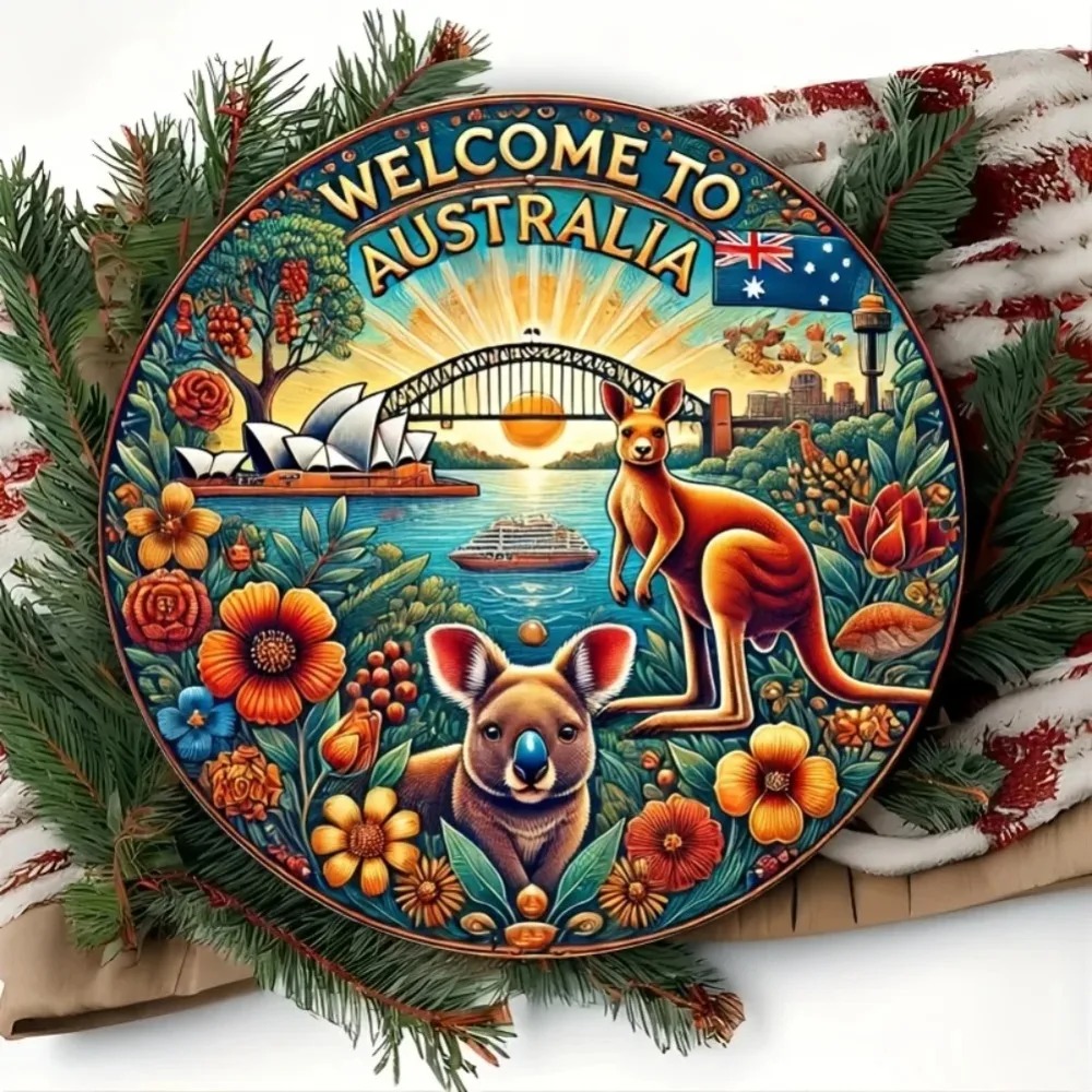 Vintage Kangaroo Metal Wall Ar - Home Office Australia 리뷰 및 가격