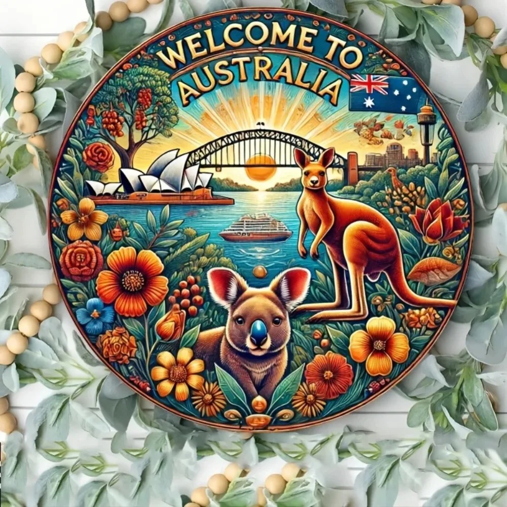 Vintage Kangaroo Metal Wall Ar - Home Office Australia 리뷰 및 가격
