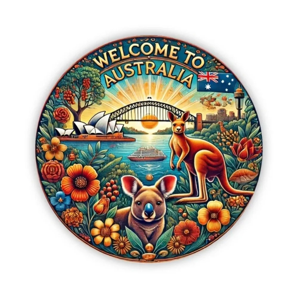 Vintage Kangaroo Metal Wall Ar - Home Office Australia 리뷰 및 가격